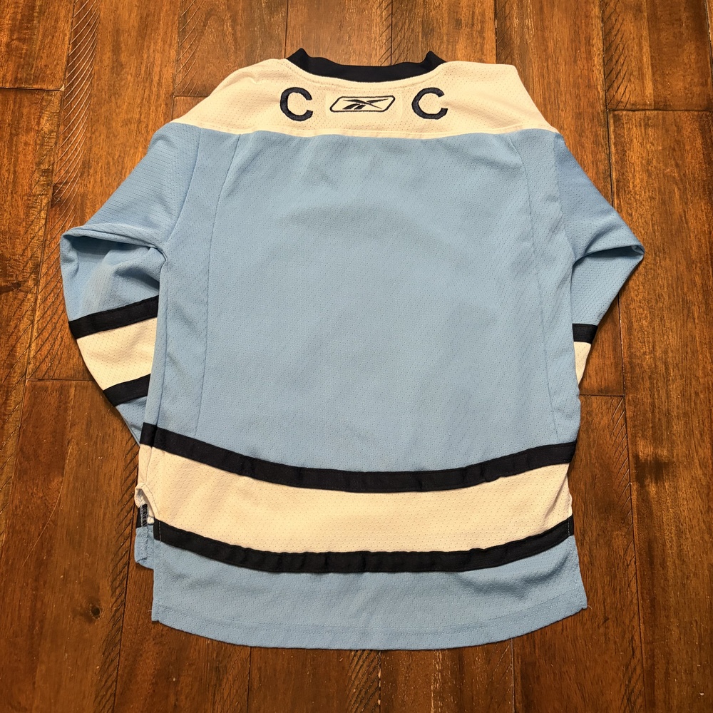 Pittsburgh Penguins Jersey Boys Medium Blue NHL Hockey Reebok S/M Throwback - Picture 10 of 10